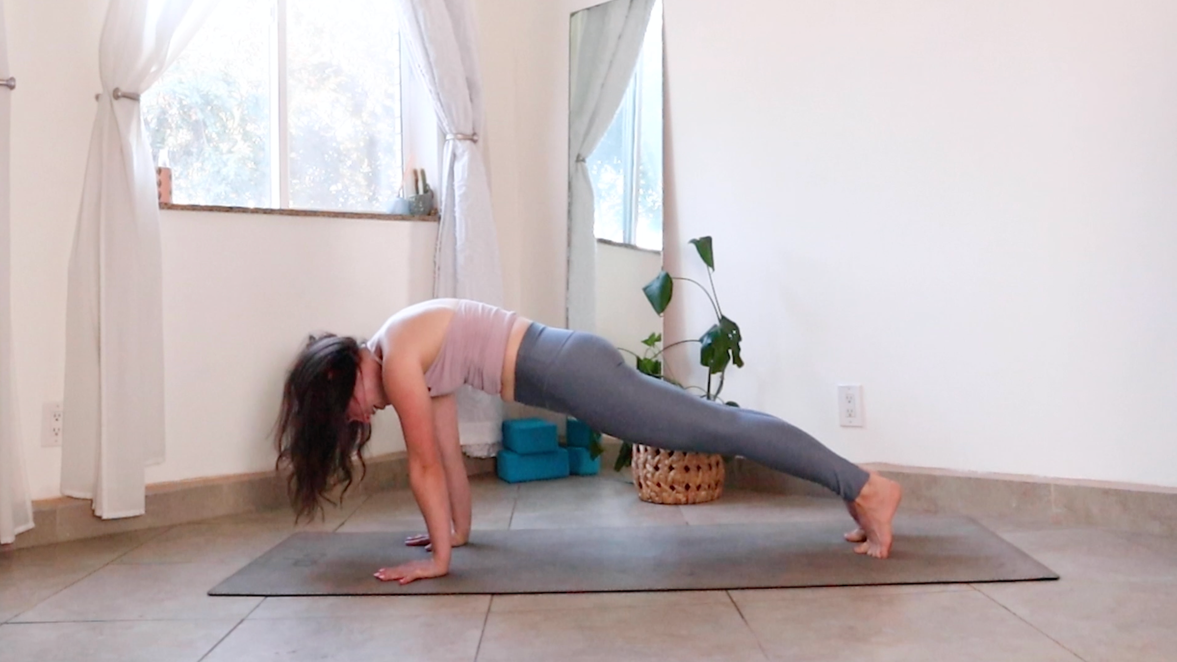 Teacher Daria LeGrand in Plank Pose